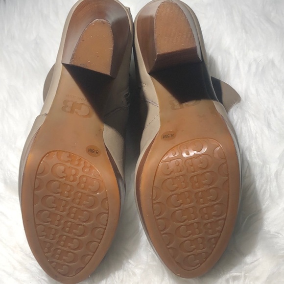 Gianni Bini Beige Leather Ankle Boots - Picture 8 of 9